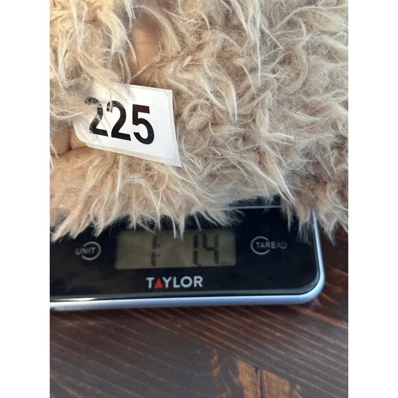 ME JANE Faux Fur Sherpa Sleeveless Cardigan M Camel Streetwear Gorpcore - Picture 11 of 11